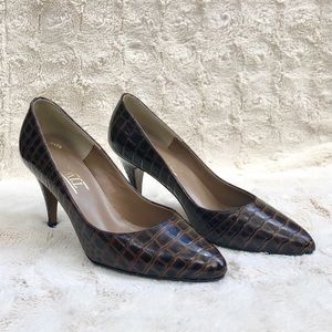 NEW! TJW Crocodile Leather Heels